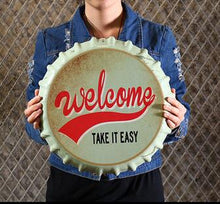 Load image into Gallery viewer, Beer Bottle Cap Retro Wall Stickers