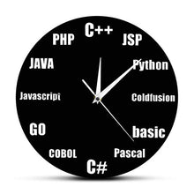 Load image into Gallery viewer, Program Language Wall Clock