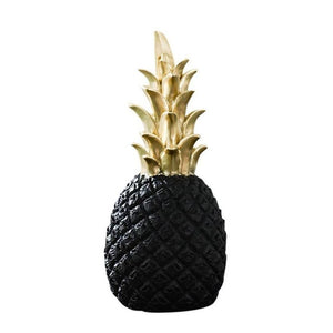 Gold Black Pineapple Ornaments